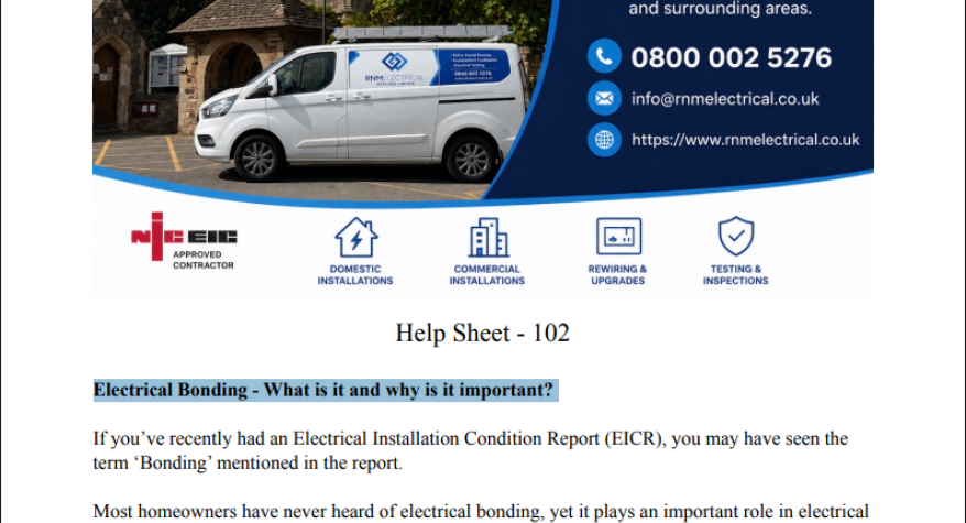 Electrical Bonding - What is it and why is it important? 